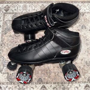 Riedell R3 Cayman Indoor Speed Roller Skates Black NWOB Jam Derby Size 11